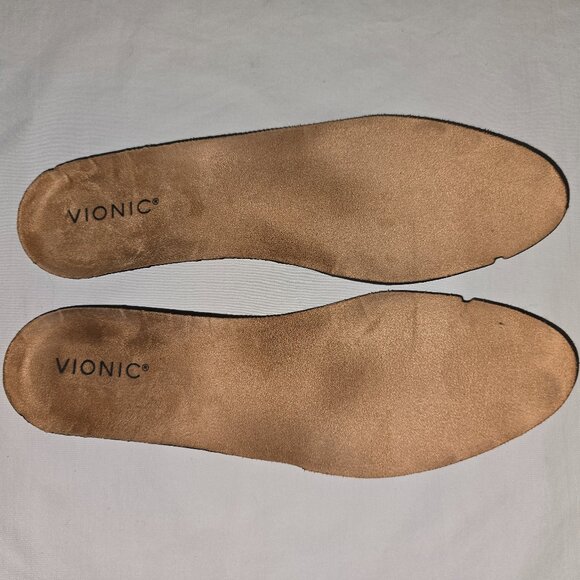 Vionic Jacey Black Leather Slip On Comfort Wedge Heel Shoe Women's Size 10 US - Picture 6 of 10